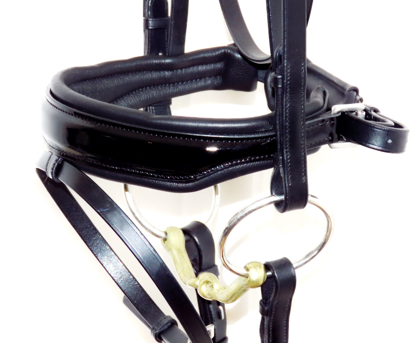 FSS Premiere Anatomic FREEWAY Dressage Bridle - 6mm Crystal Clear Bling MonoCrown