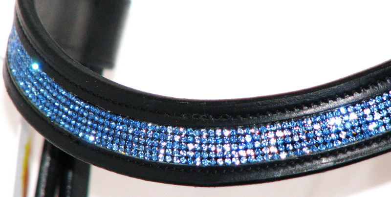 FSS 6mm Crystal LIGHT SIAM SCARLET RED Bling Padded Curve V Browband Custom Made 