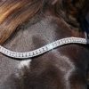 FSS Shimmer DIAMOND Clear White SWAROVSKI Crystal Bling Curve V Browband