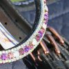 FSS Shimmer ROSE GOLD Fuchsia Opal Pink SWAROVSKI Crystal Bling Curve V Browband