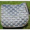 Emperor SATIN Sheen Soft Embroidered Dressage GP VSD Saddlecloth Square Saddle Pad