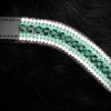 FSS Glimmer Emerald Green Peridot Lime Clear Crystal Bling Curve Browband