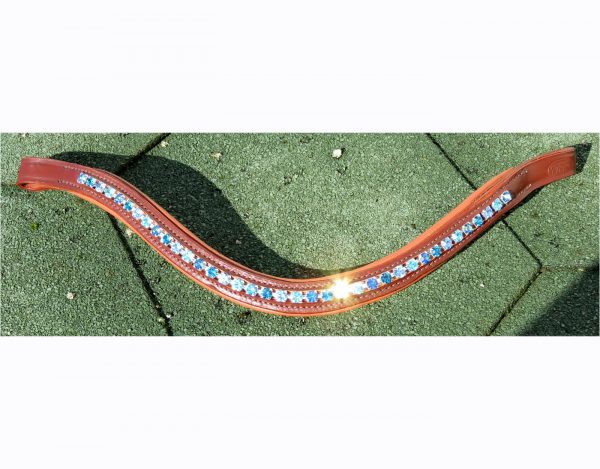 Custom FSS 6mm Dazzle Padded Curve Crystal Bling Browband – Any Colour You Want!
