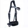 FSS Freeway Anatomical Headpiece Padded Bridle GLOW Crystal 2x row Curve or V-Shape Browband