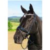 FSS Freeform Anatomical Headpiece Padded Bridle STARBURST Crystal Star V-Shape Browband