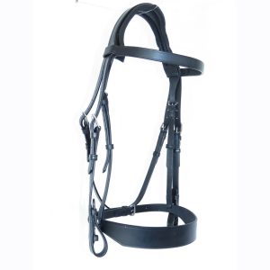 FSS Freeway Monocrown WORKER HUNTER Bridle Show Padded FLAT X-WIDE 6cm Cavesson 