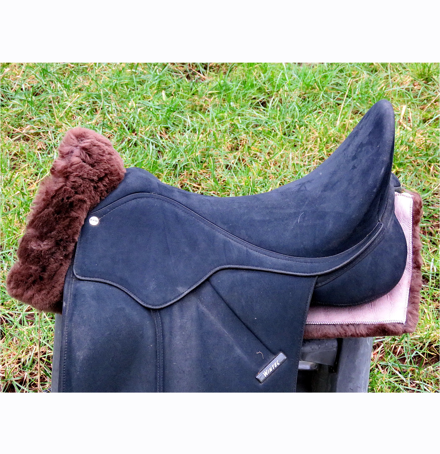 FSS BRITISH Sheepskin High Wither Dressage Show Saddle UNDERLAY LINER for Plain SaddleCloth Pad  🇬🇧 🐑