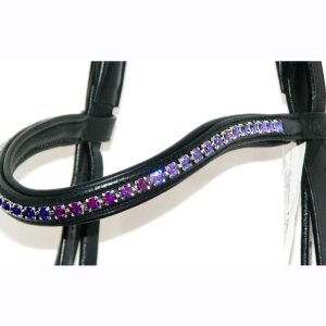 FSS DAZZLE OMBRE FADE 6mm Crystal Bling Browband PURPLE➟AMETHYST PLUM➟LAVENDER➟VIOLET LILAC