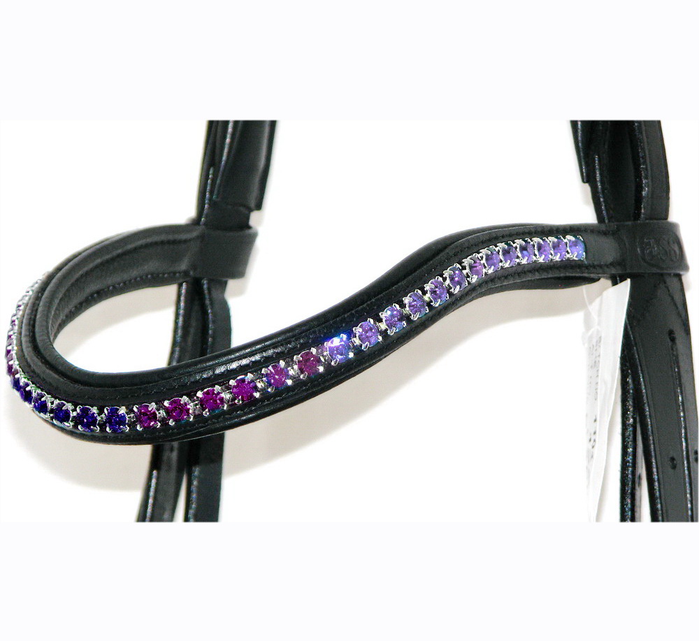 FSS DAZZLE OMBRE FADE 6mm Crystal Bling Browband PURPLE➟AMETHYST PLUM➟LAVENDER➟VIOLET LILAC